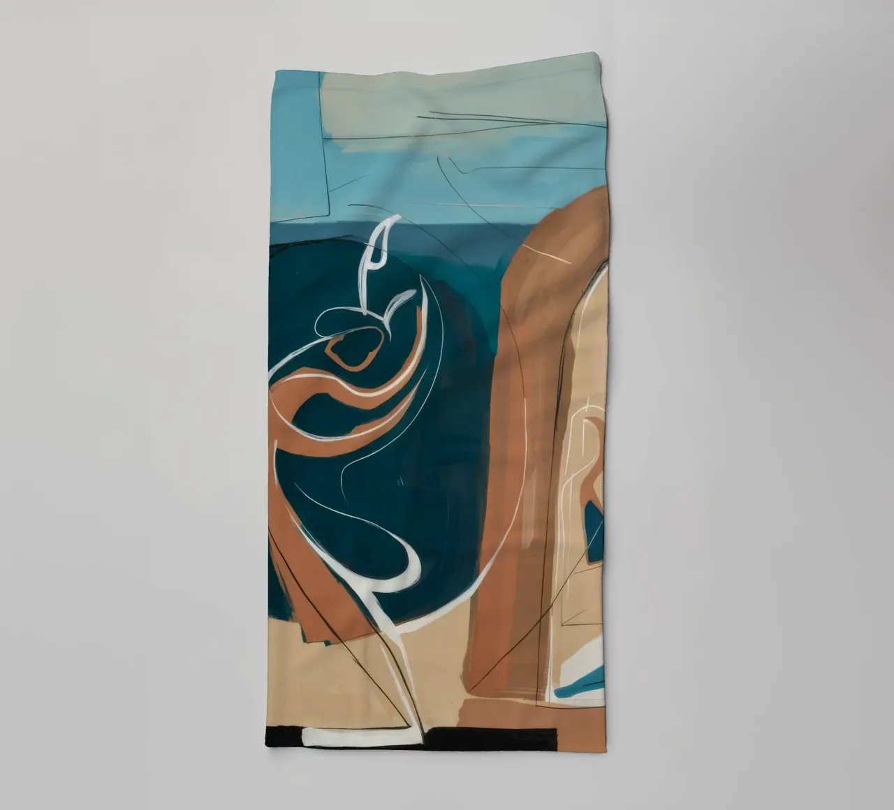 Coastal Reflection towel by Crimson Whisper