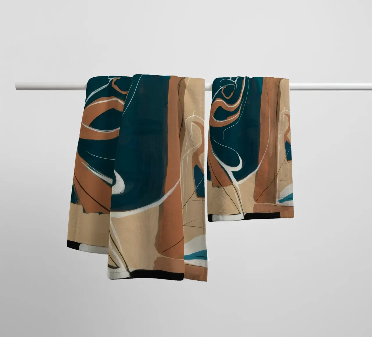 Coastal Reflection towel by Crimson Whisper