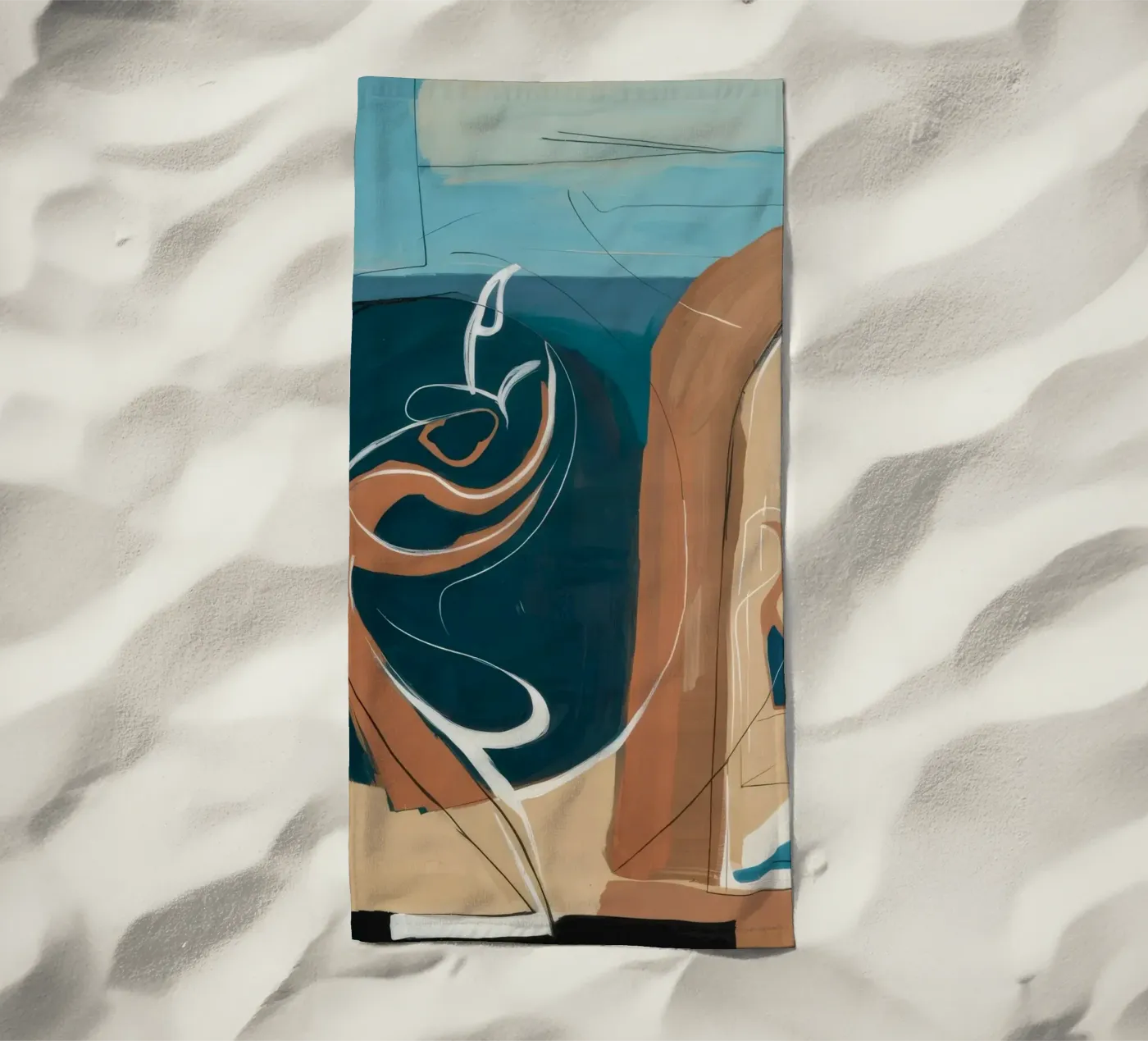 Riflessione costiera telo mare da Crimson Whisper