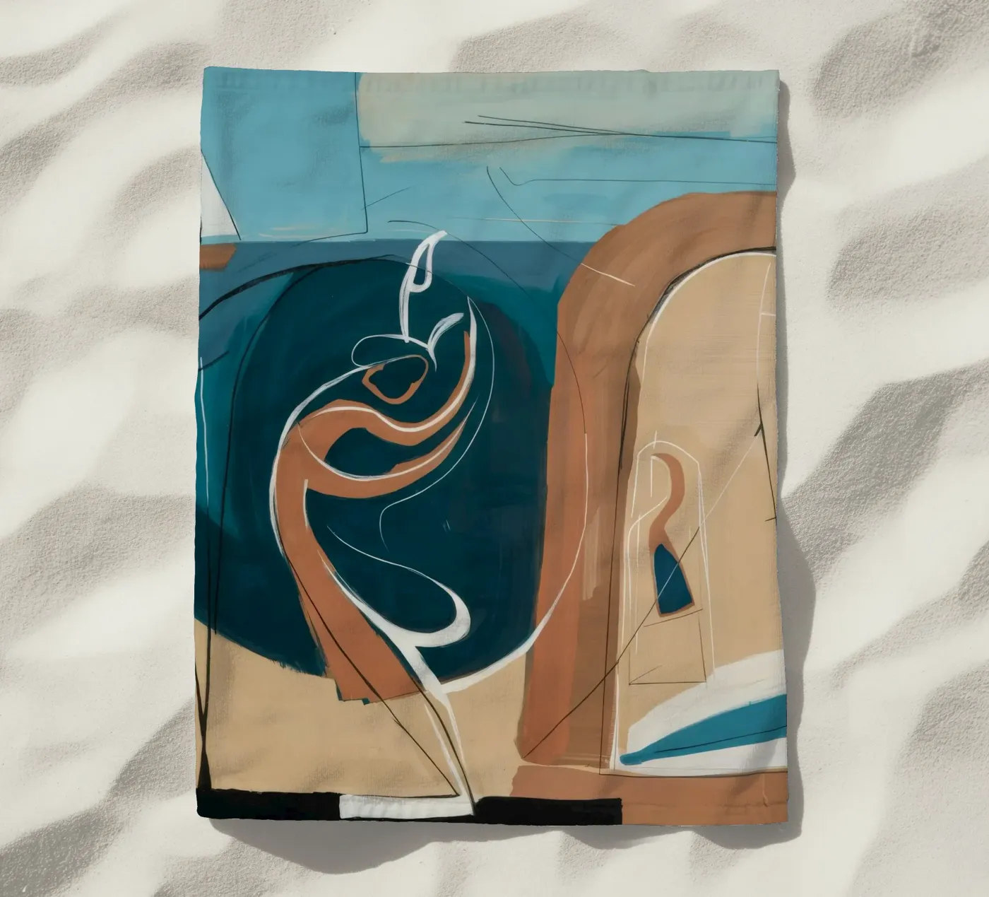 Riflessione costiera telo mare da Crimson Whisper