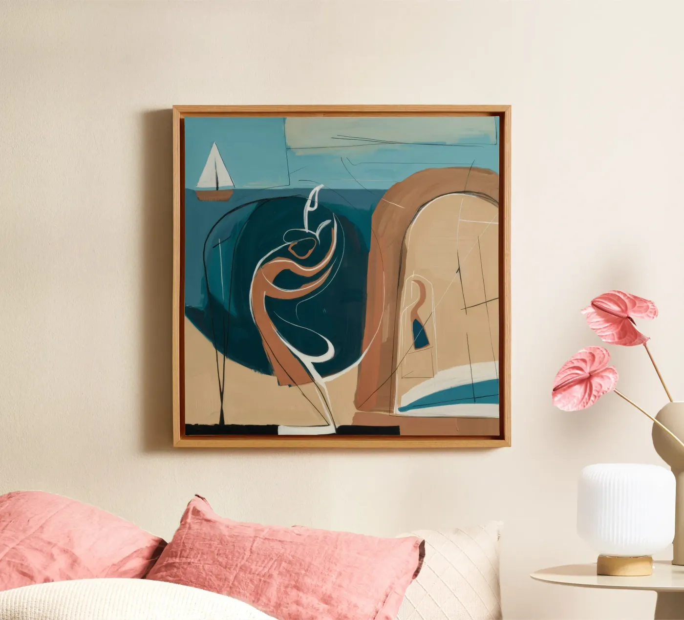 Riflessione costiera tela da Crimson Whisper