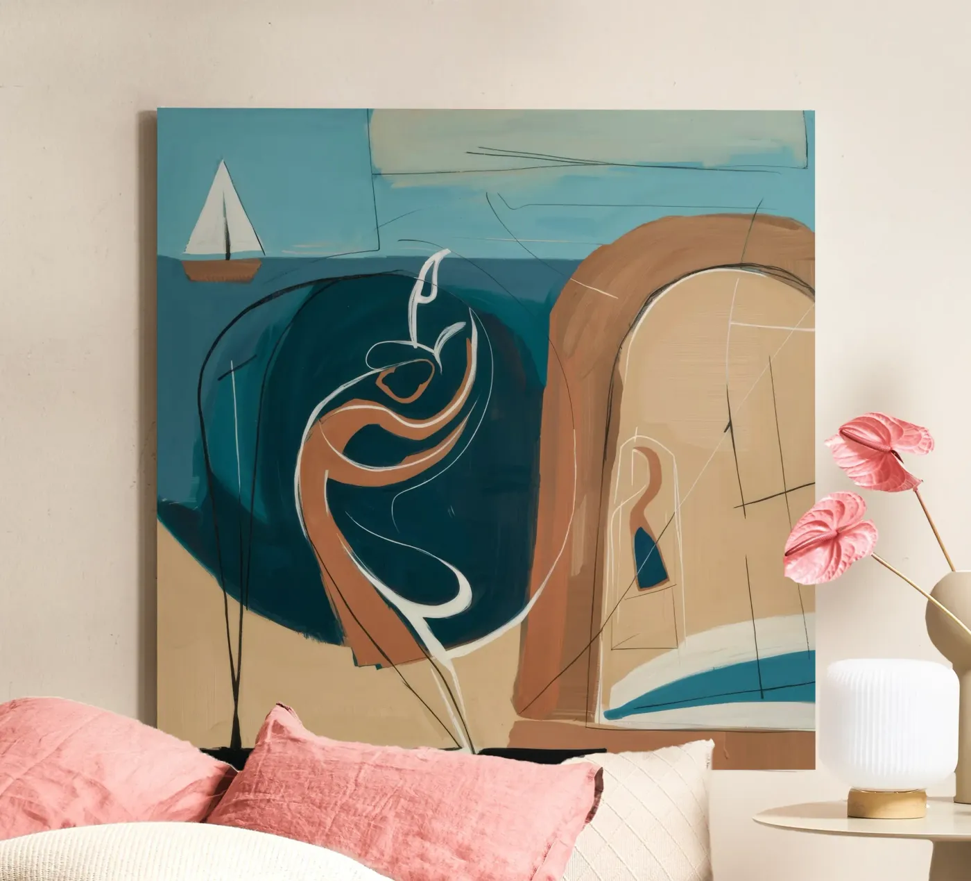 Riflessione costiera tela da Crimson Whisper