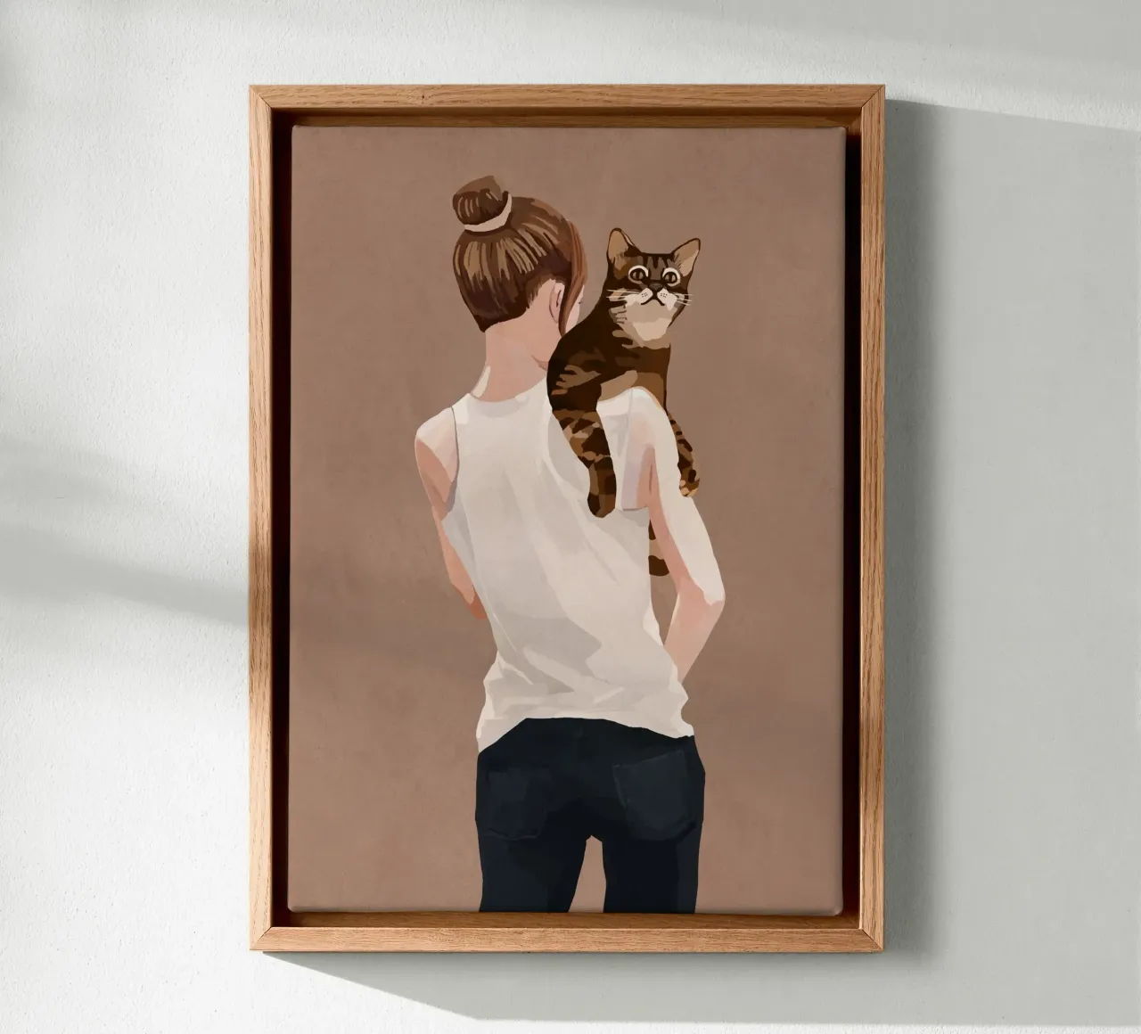 Silly Cat tela con Cornice a cassetta da cityart