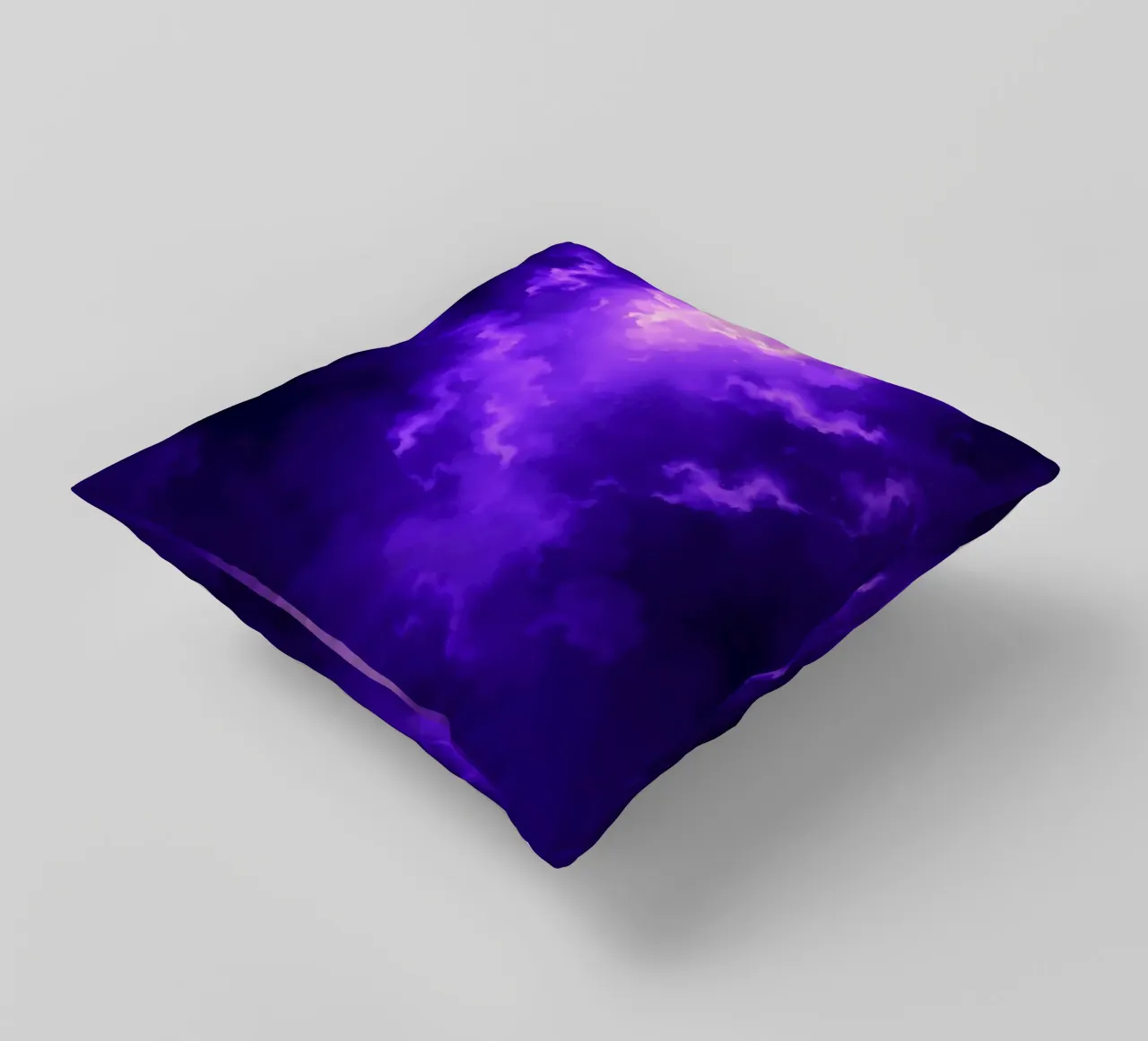 Nuvole viola vibranti illuminate da una luce intensa cuscino da DesignDoodle