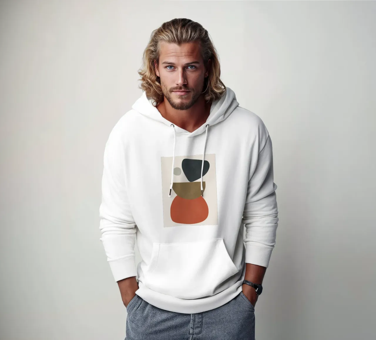 Abstract Balancing Stones felpa con cappuccio da cityart