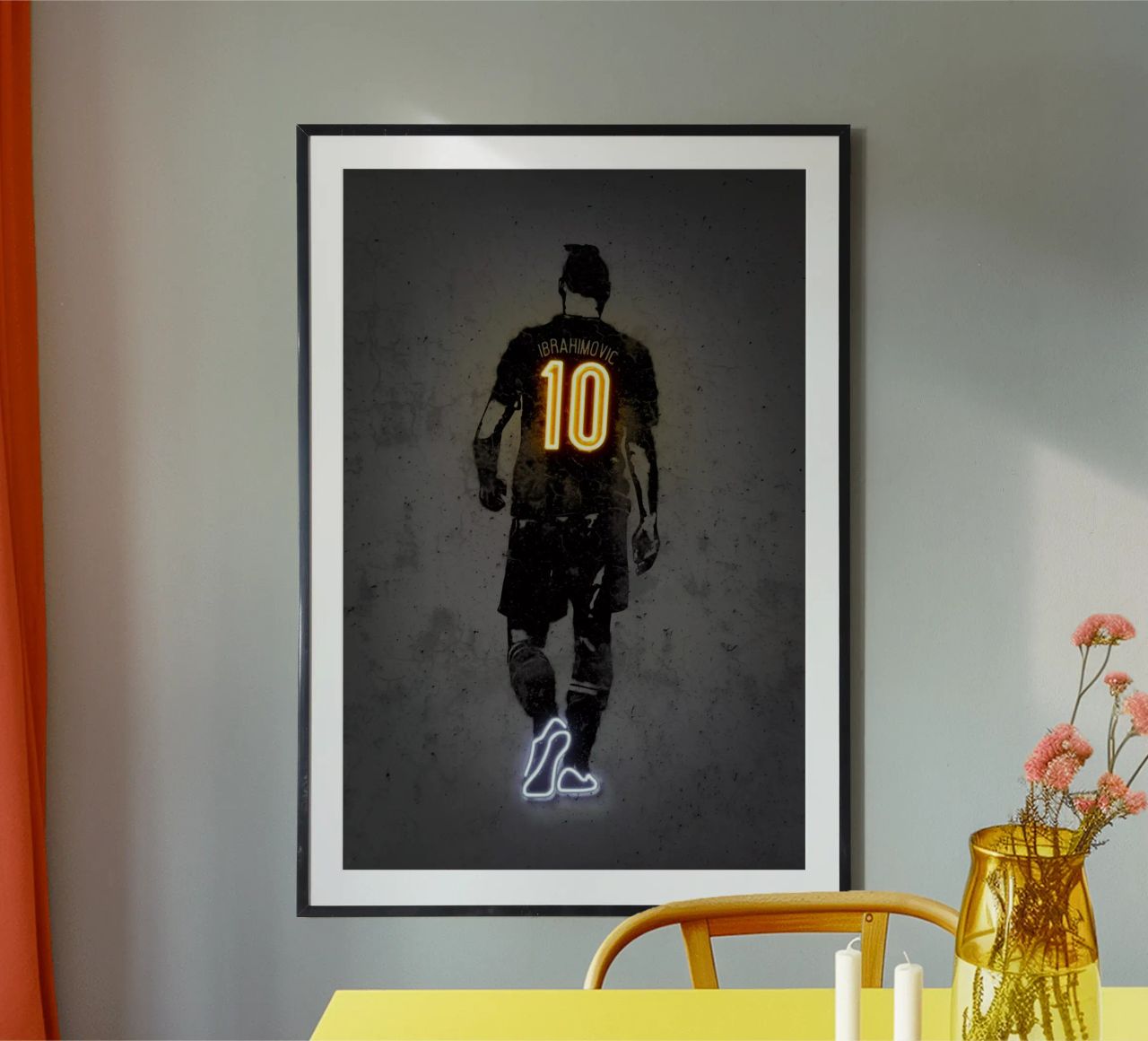 Zlatan poster avec cadre en aluminium de Octavian