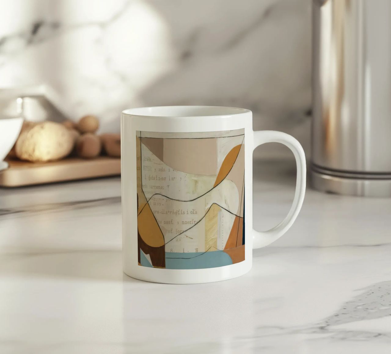 Curve aggraziate tazza in ceramica da Crimson Whisper