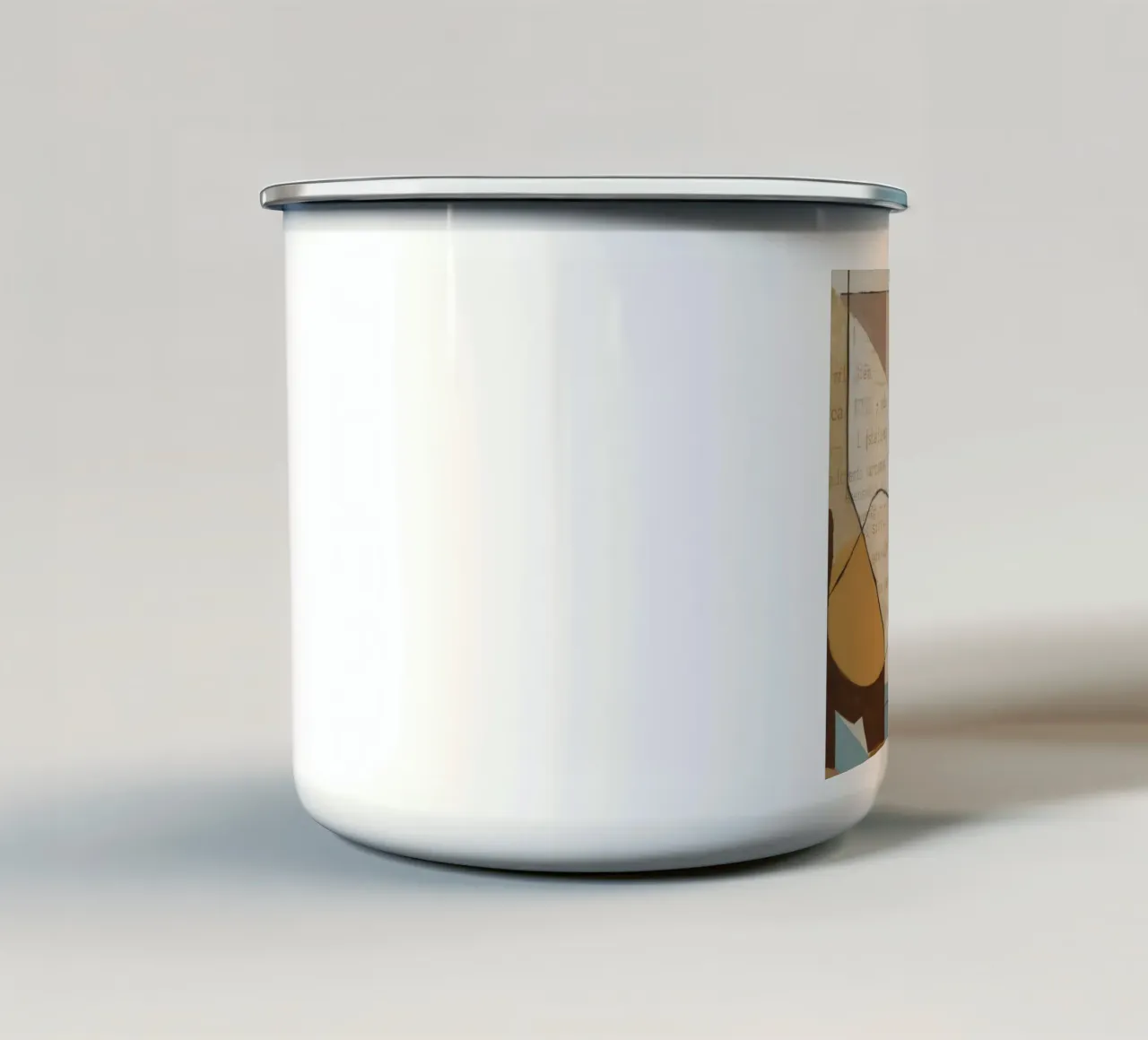 Courbes gracieuses mug en émail de Crimson Whisper