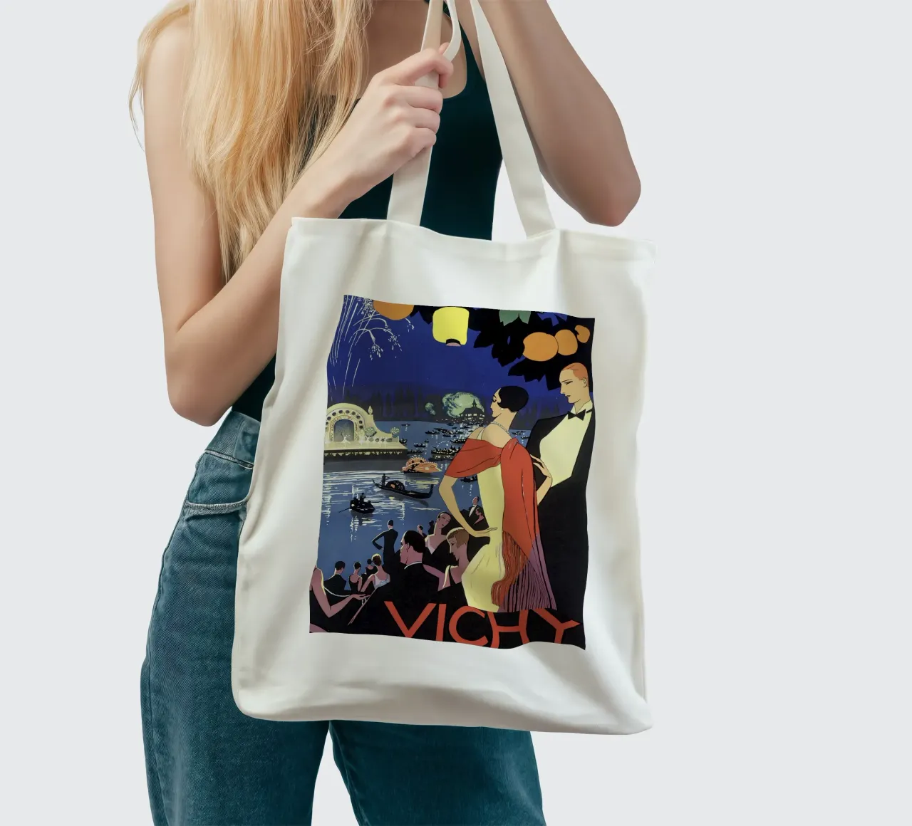 Roger Broders - Vichy borsa in juta da ARTOTHEK