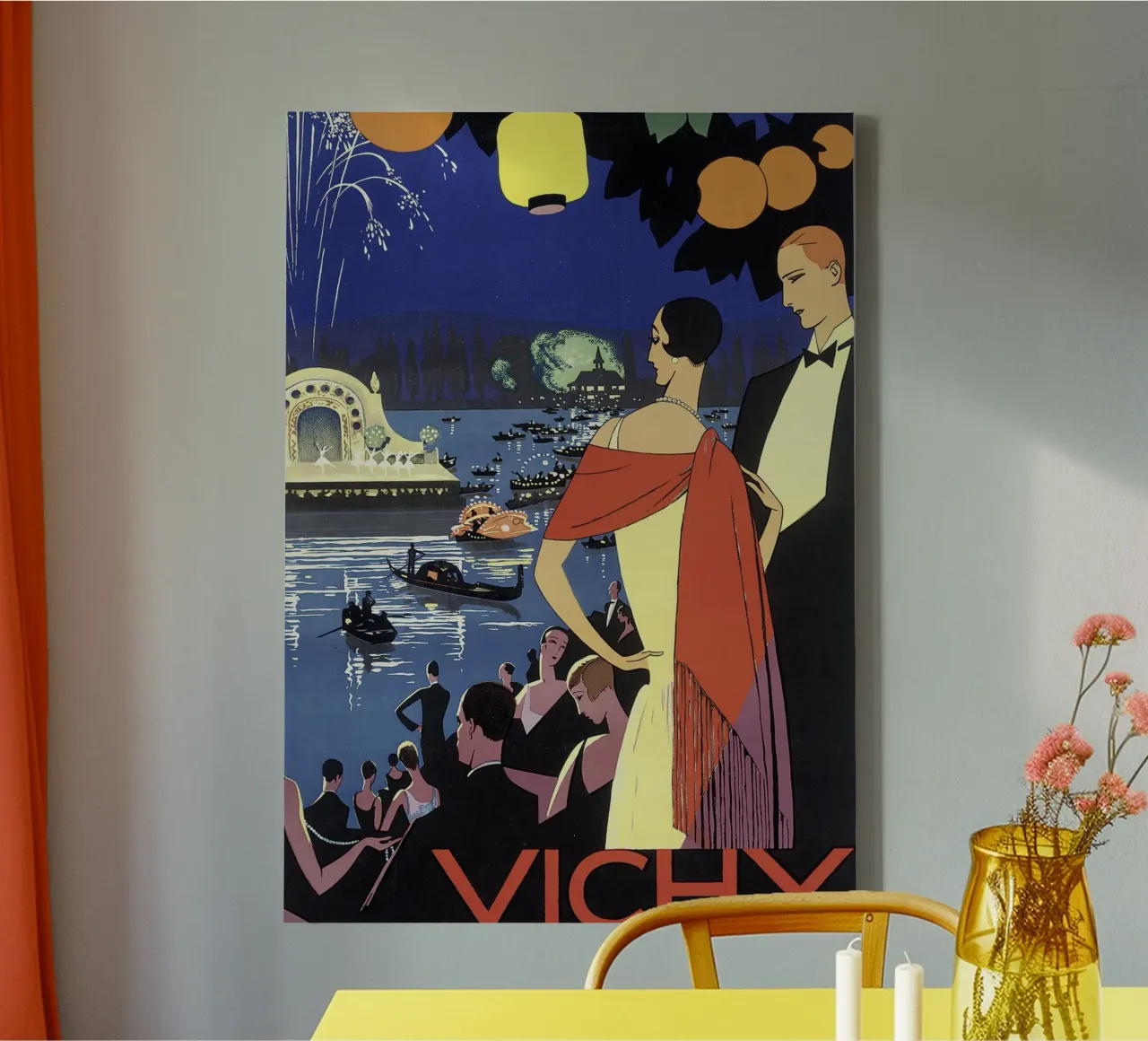 Roger Broders - Vichy tela con Cornice a cassetta da ARTOTHEK