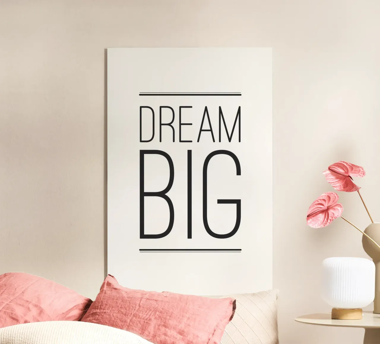 Sognare in grande - parole d'ispirazione plexiglass da NouveauPrints