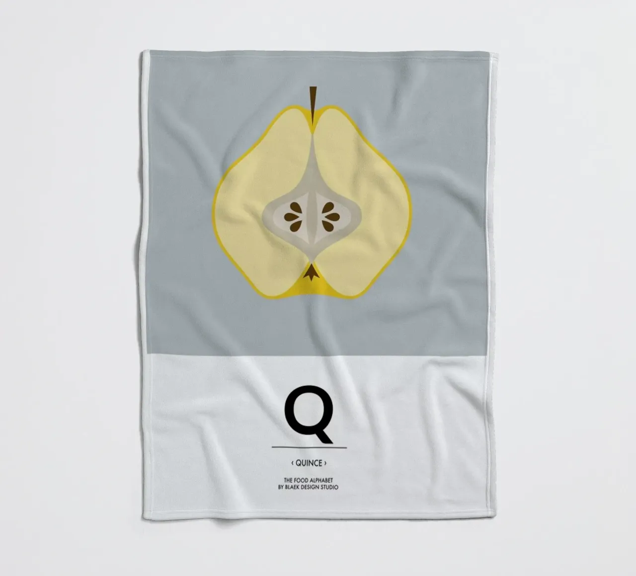 „The Food Alphabet“ - Q like Quince coperta in pile da BLAEK Design Studio