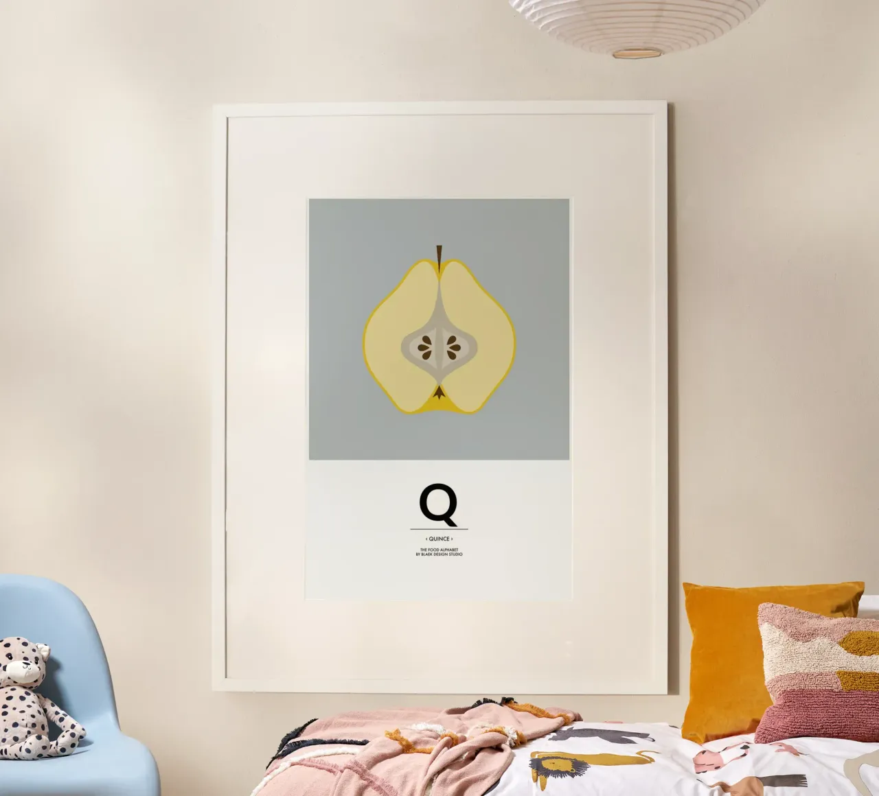 „The Food Alphabet“ - Q like Quince carta hahnemühle da BLAEK Design Studio