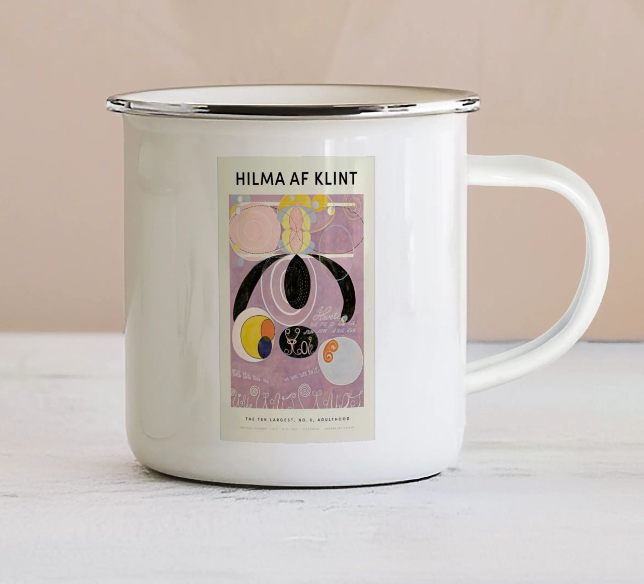 Hilma af Klint - The Ten Largest, No. 6 tazza in smalto da Vintage by JUNIQE