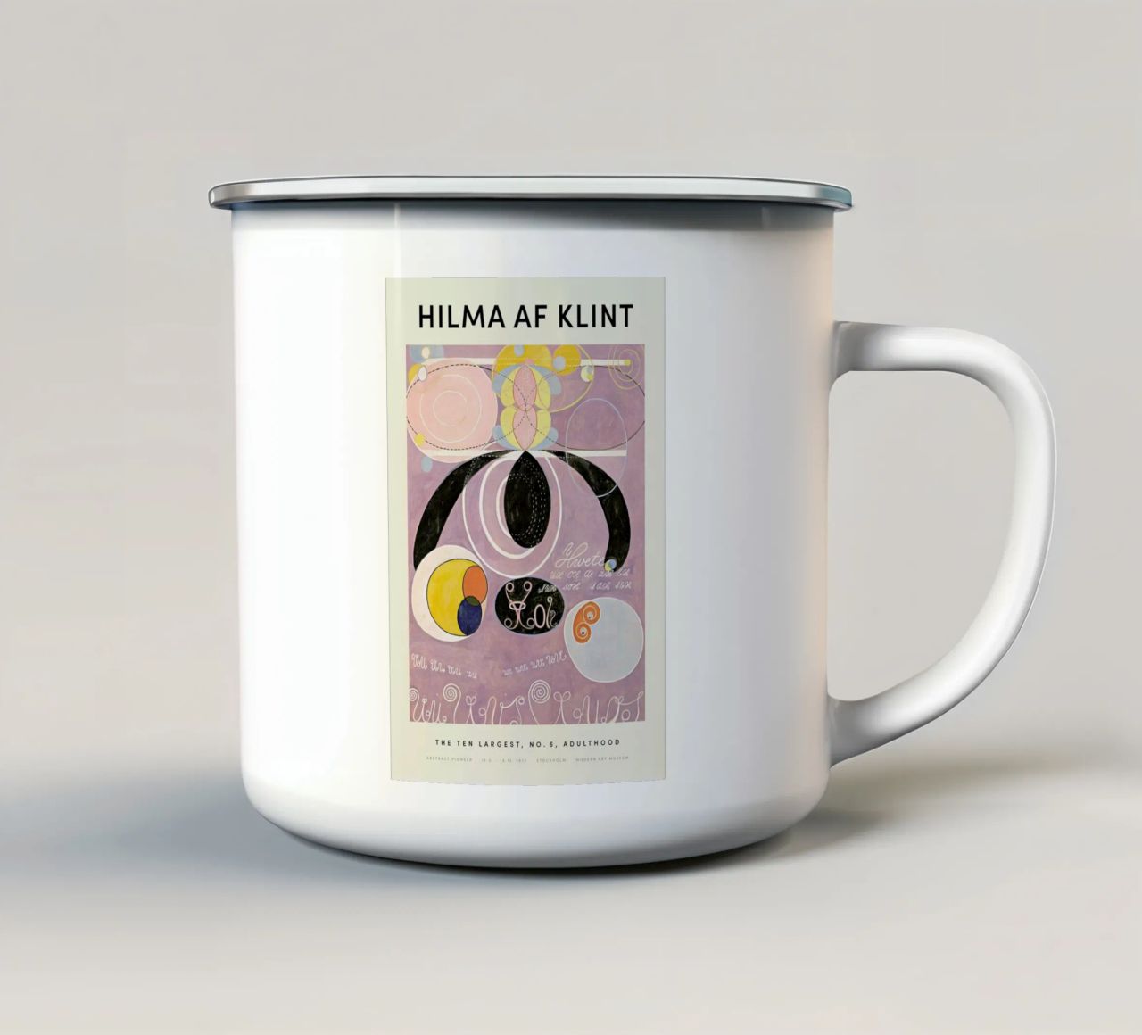Hilma af Klint - The Ten Largest, No. 6 tazza in smalto da Vintage by JUNIQE