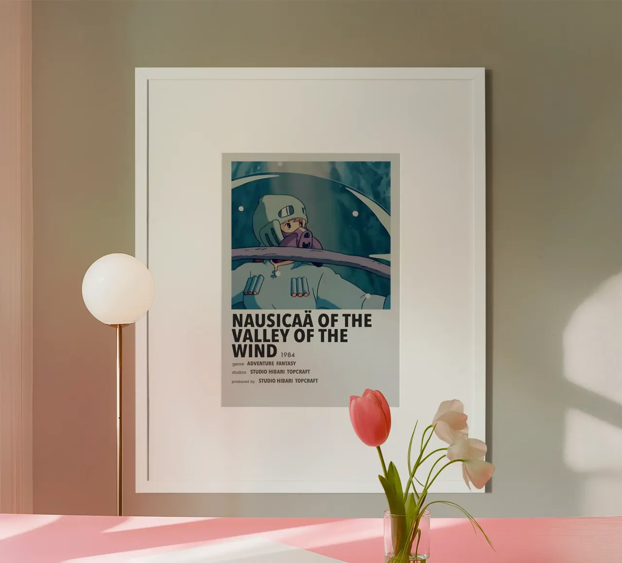 NAUSICAÄ OF THE VALLEY OF THE WIND 1984 poster con telaio in plastica da Totoya