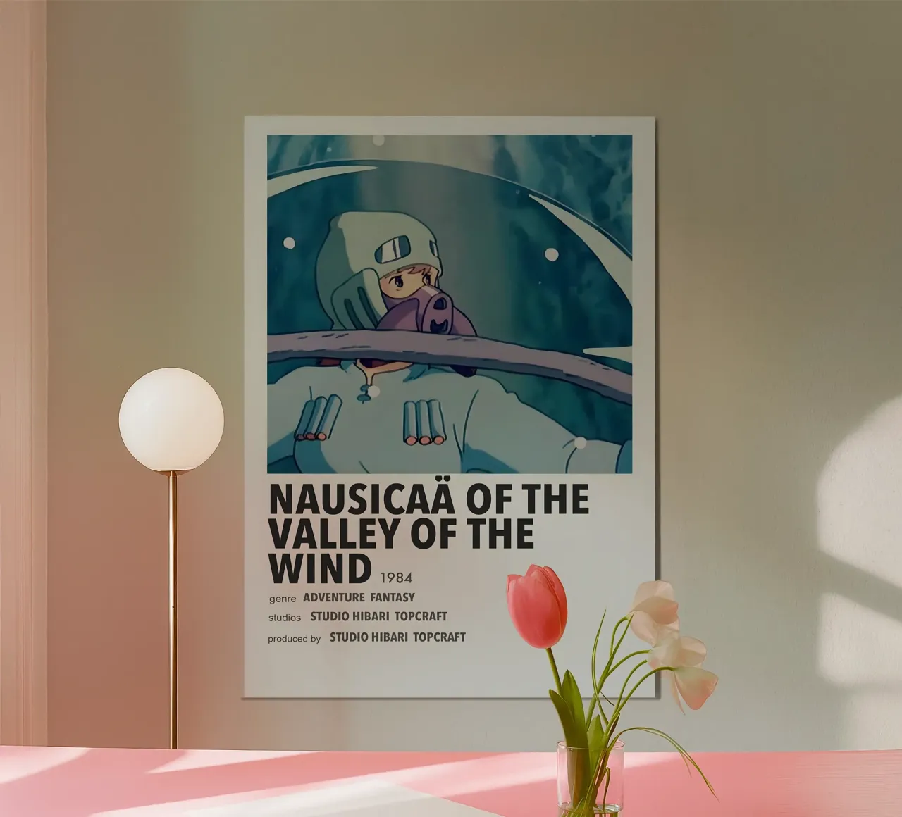 NAUSICAÄ OF THE VALLEY OF THE WIND 1984 poster con telaio in plastica da Totoya