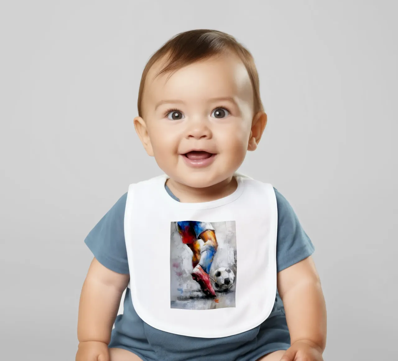 Soccer I baby bib by Kinderherz