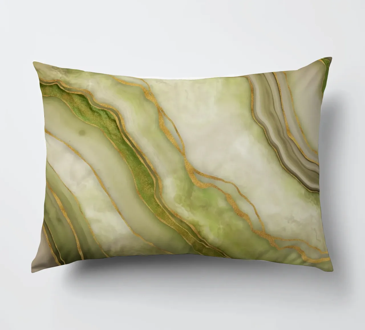 Elégance marbrée Luxe intemporel Surface or vert coussin de Andrea Haase Modern Home