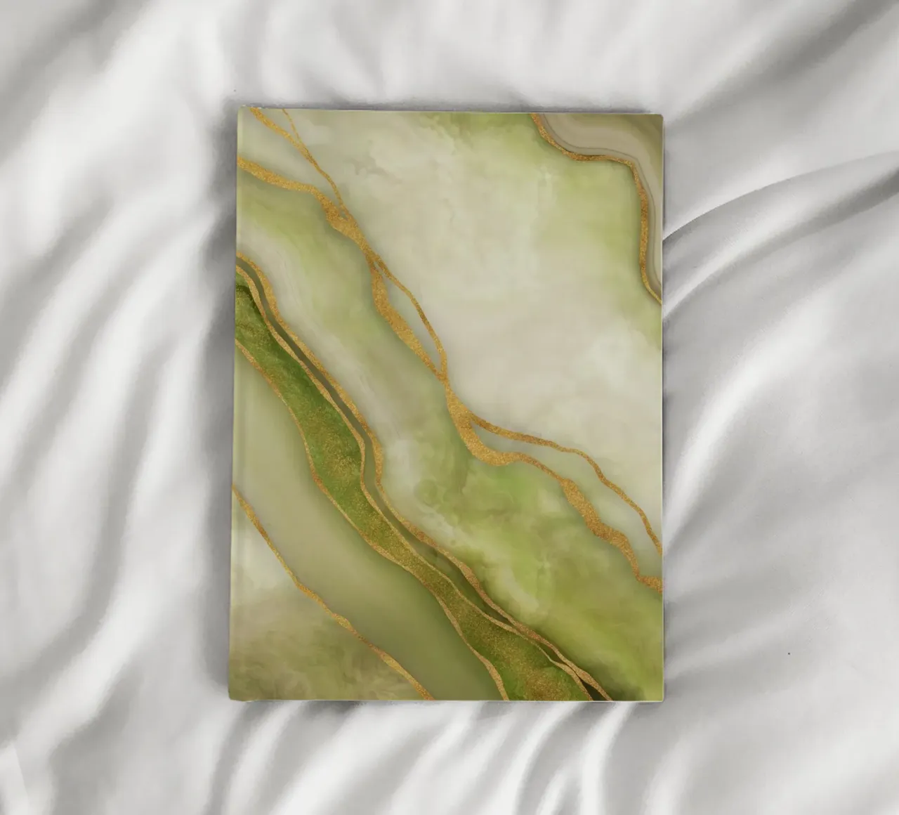 Elégance marbrée Luxe intemporel Surface or vert carnet de notes de Andrea Haase Modern Home