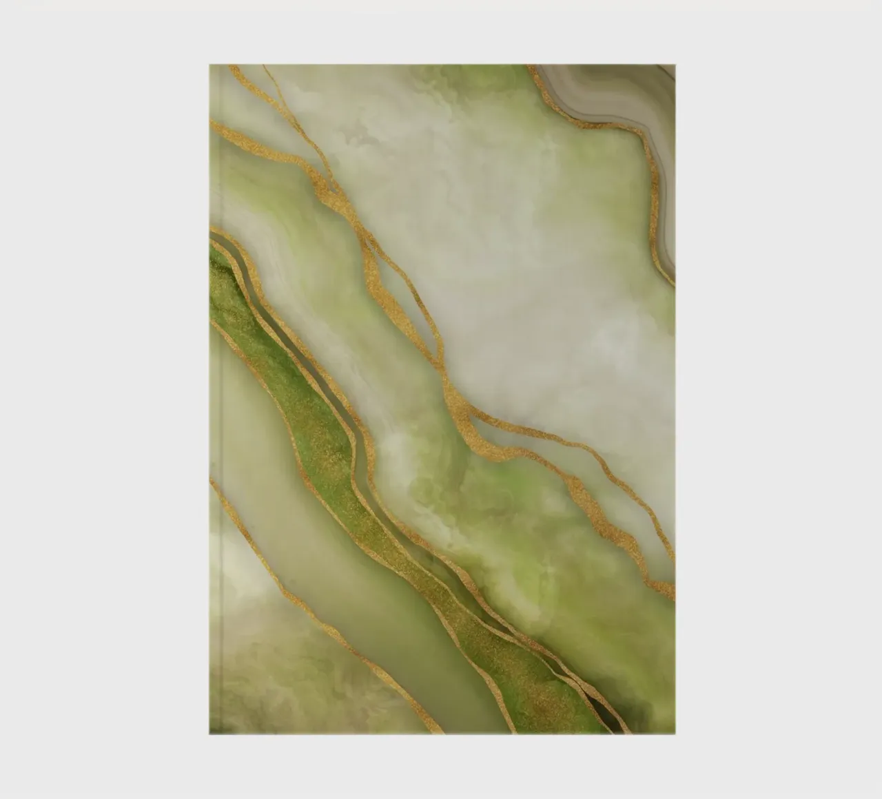 Elégance marbrée Luxe intemporel Surface or vert carnet de notes de Andrea Haase Modern Home