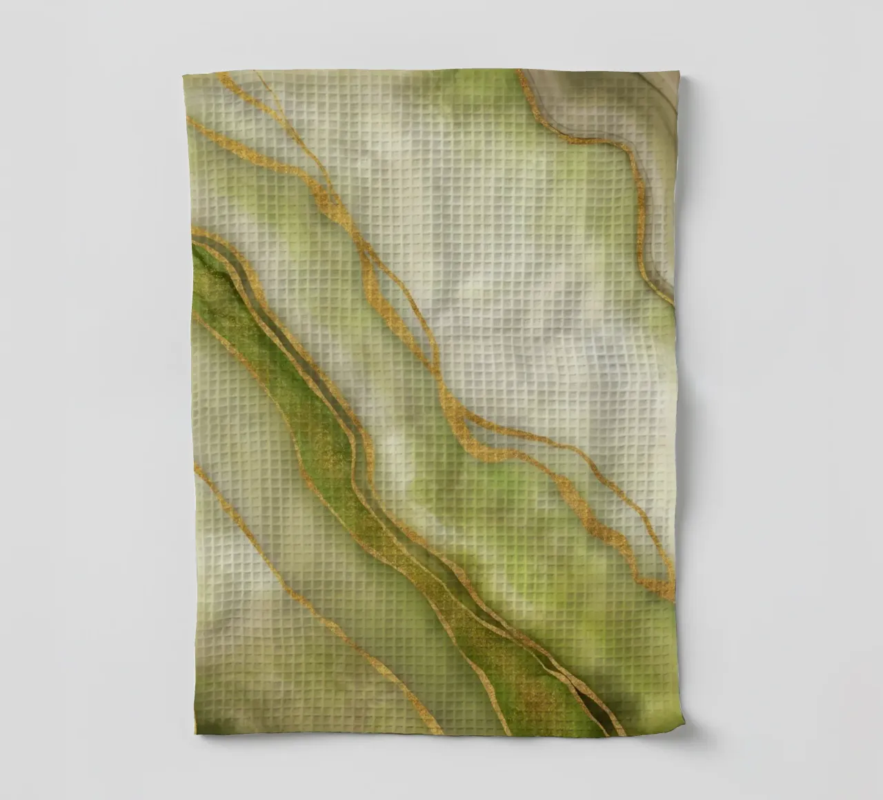 Elégance marbrée Luxe intemporel Surface or vert torchon de Andrea Haase Modern Home