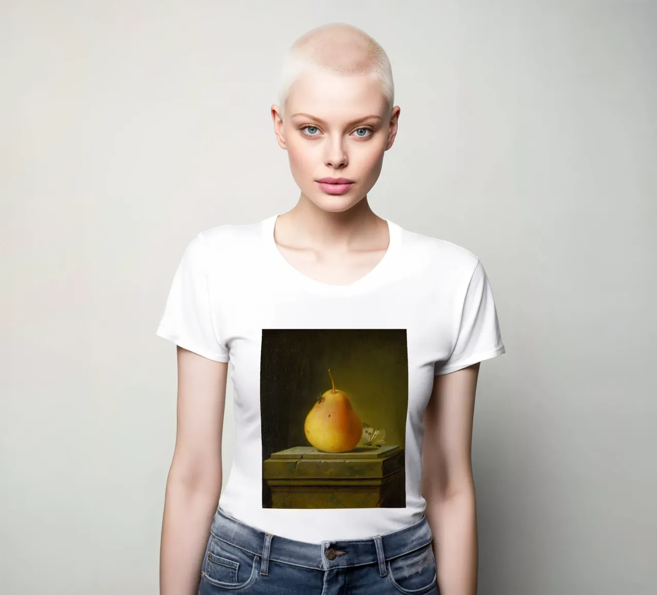 Justus Juncker - Still Life with Pear and Insects women's fitted t-shirt by ARTOTHEK