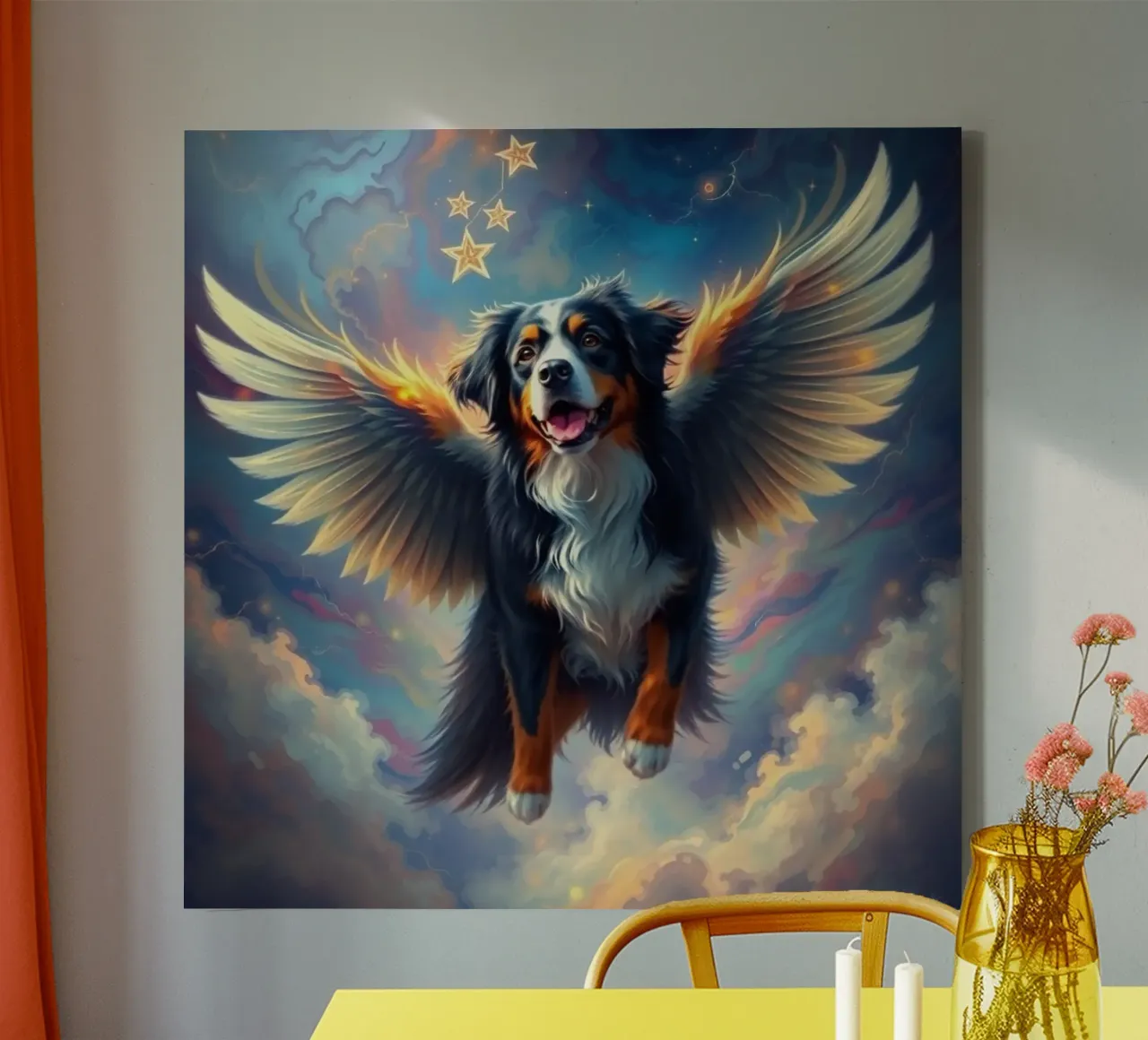 Een engel uit de hemel #37 canvas met Baklijst van Yumis.Beargang.and.Me