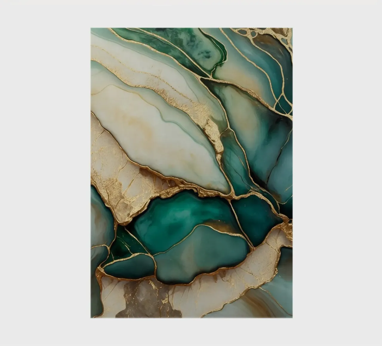 Teal Gold Emerald Jade Marble Elegance notebook by Andrea Haase Modern Home