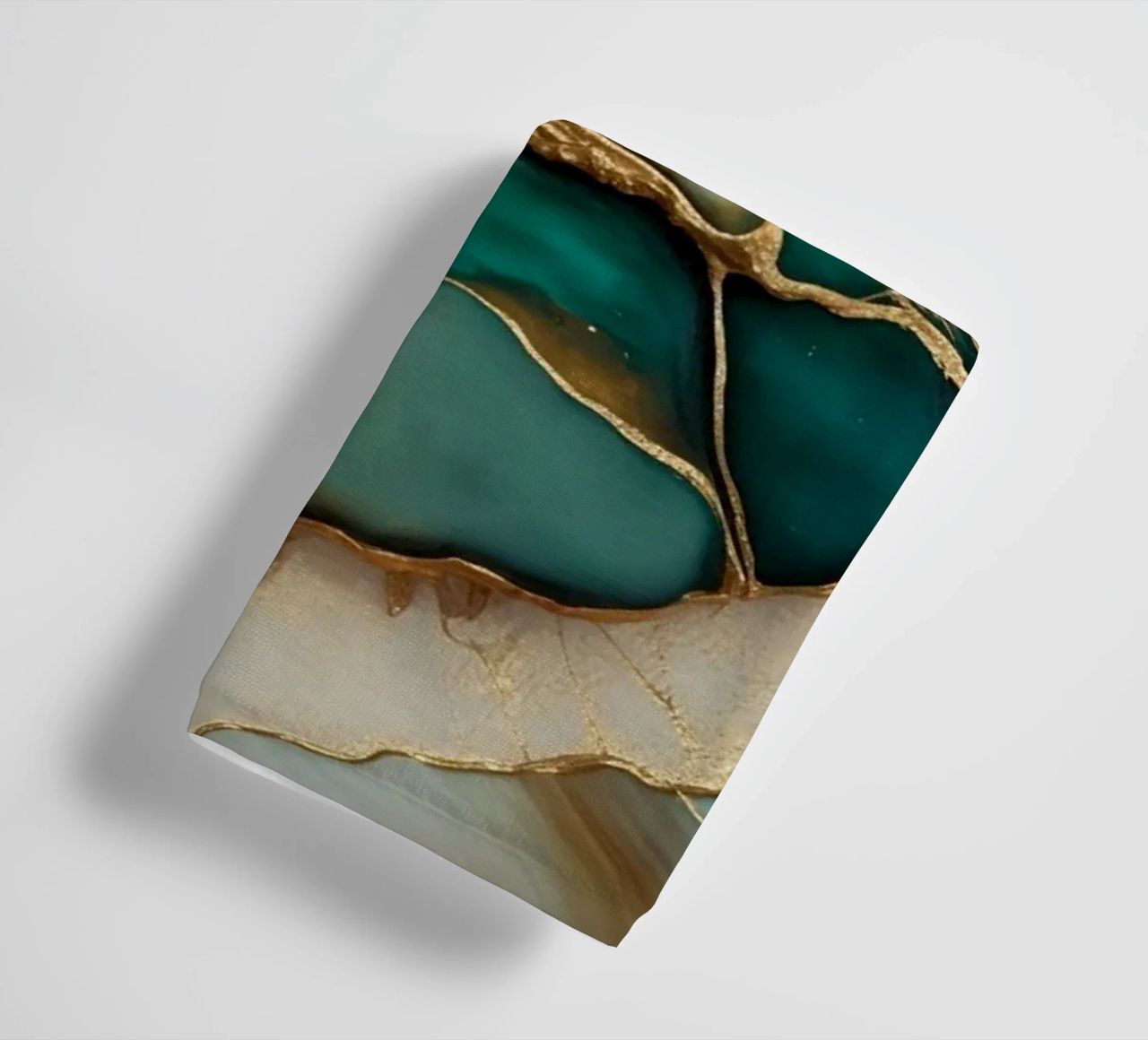 Teal Gold Smaragd Jade Marmor Eleganz Handtuch von Andrea Haase Modern Home