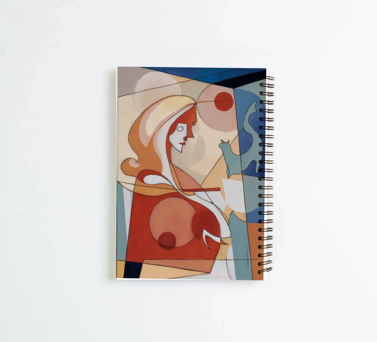 Reflective Solitude spiral notebook by Crimson Whisper