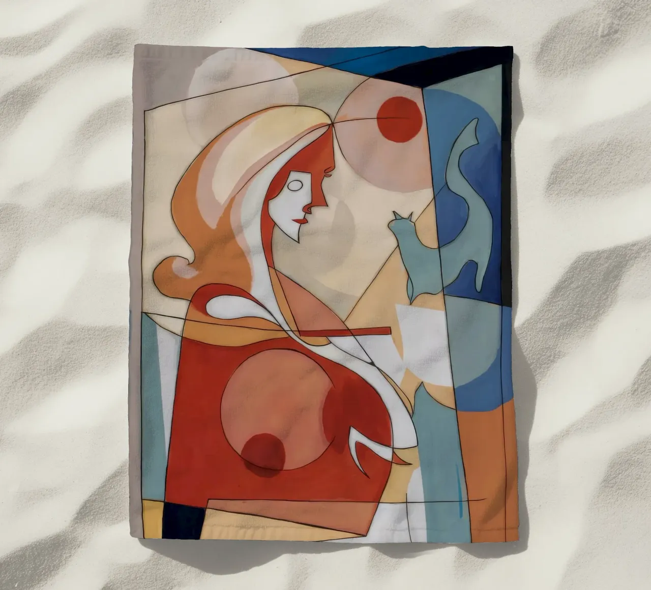 Reflective Solitude beach towel by Crimson Whisper