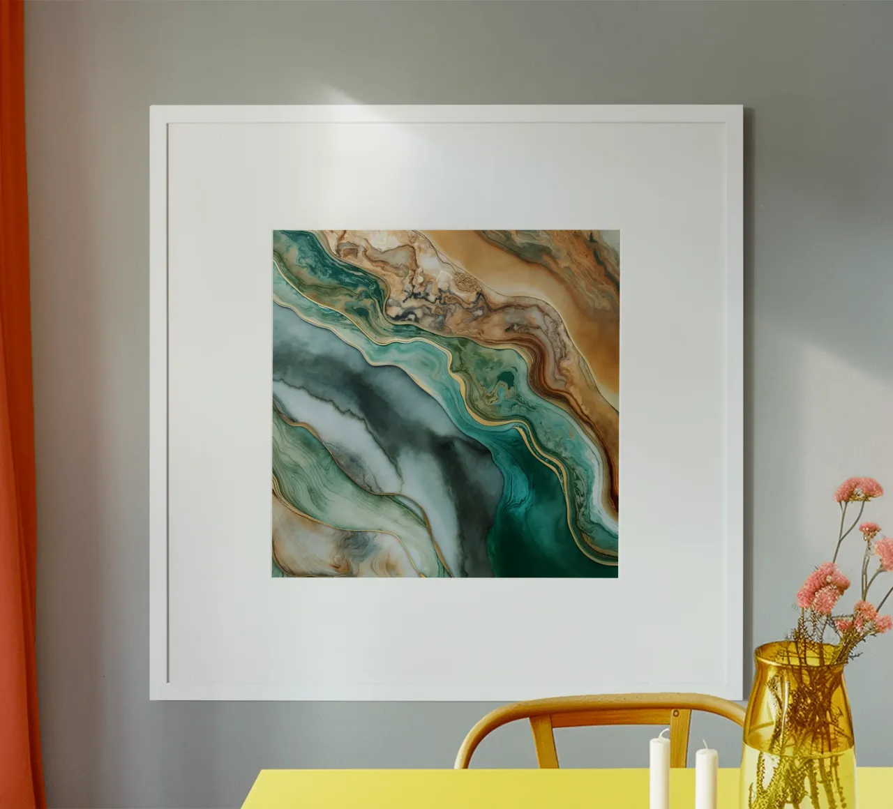 Elegante lusso marmorizzato poster con telaio in alluminio da Andrea Haase Modern Home