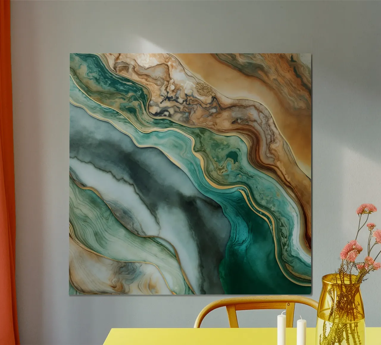 Elegante lusso marmorizzato poster con telaio in alluminio da Andrea Haase Modern Home