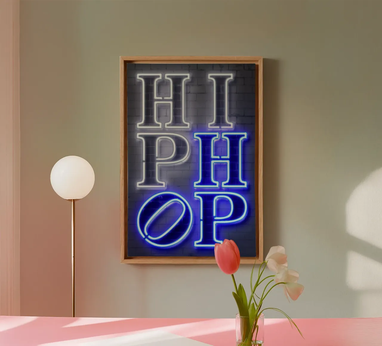 Hip Hop canvas met Baklijst van Octavian