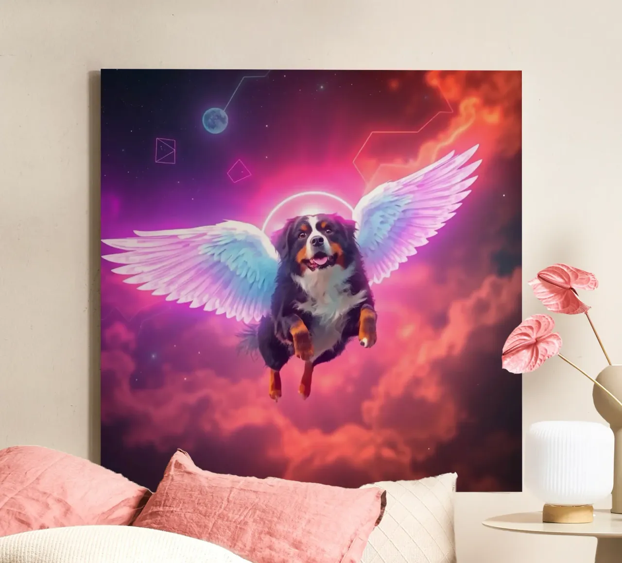 Een engel uit de hemel #38 canvas met Baklijst van Yumis.Beargang.and.Me