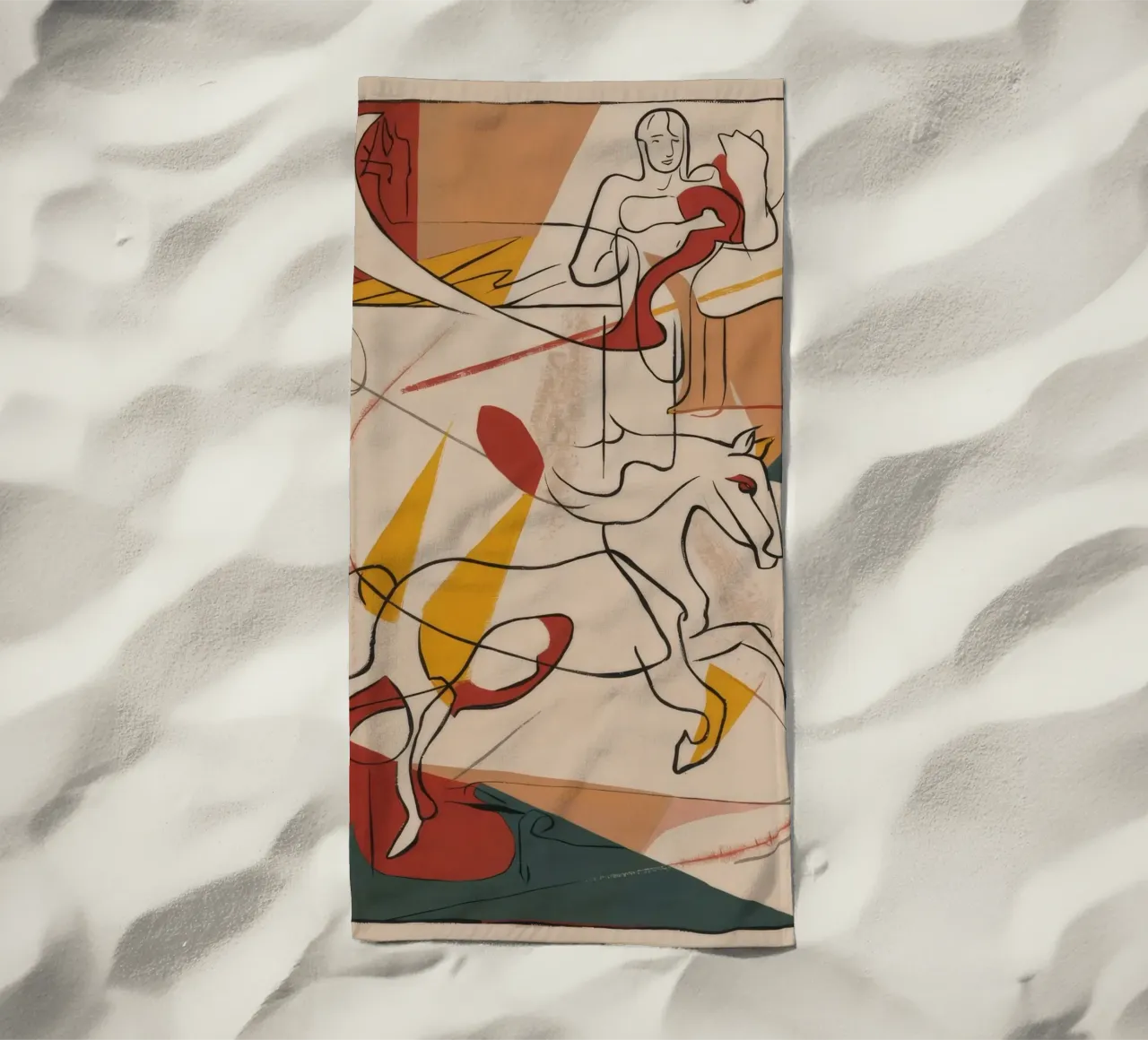 Dynamic Artistic Motion beach towel by Crimson Whisper