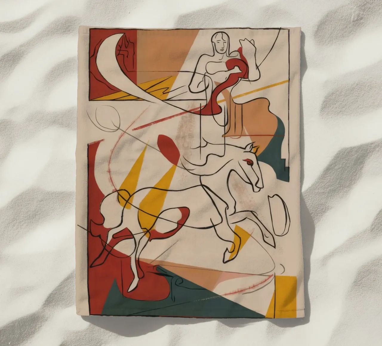 Dynamic Artistic Motion beach towel by Crimson Whisper