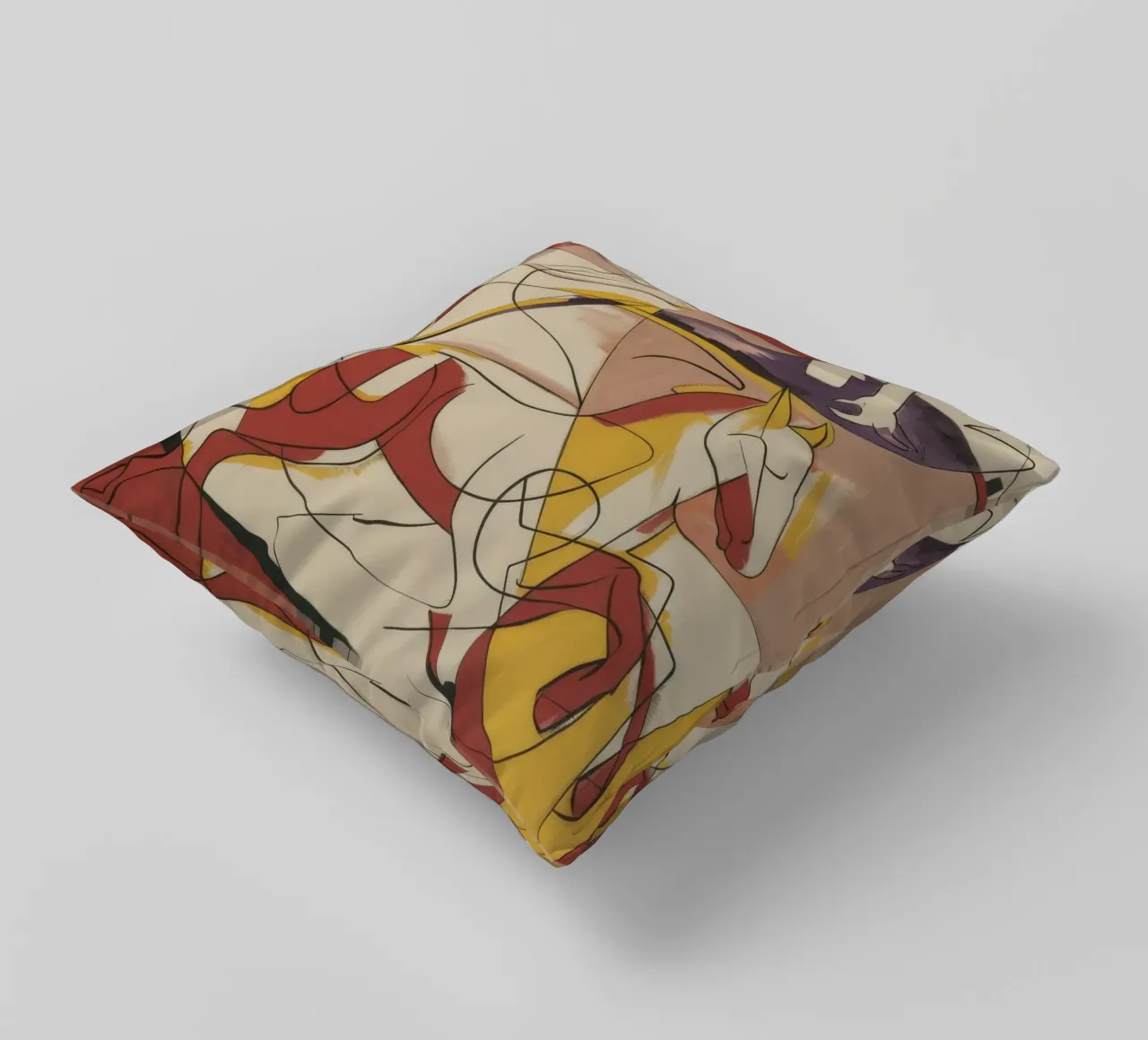 Energetic Creative Expression decorative cushion by Crimson Whisper