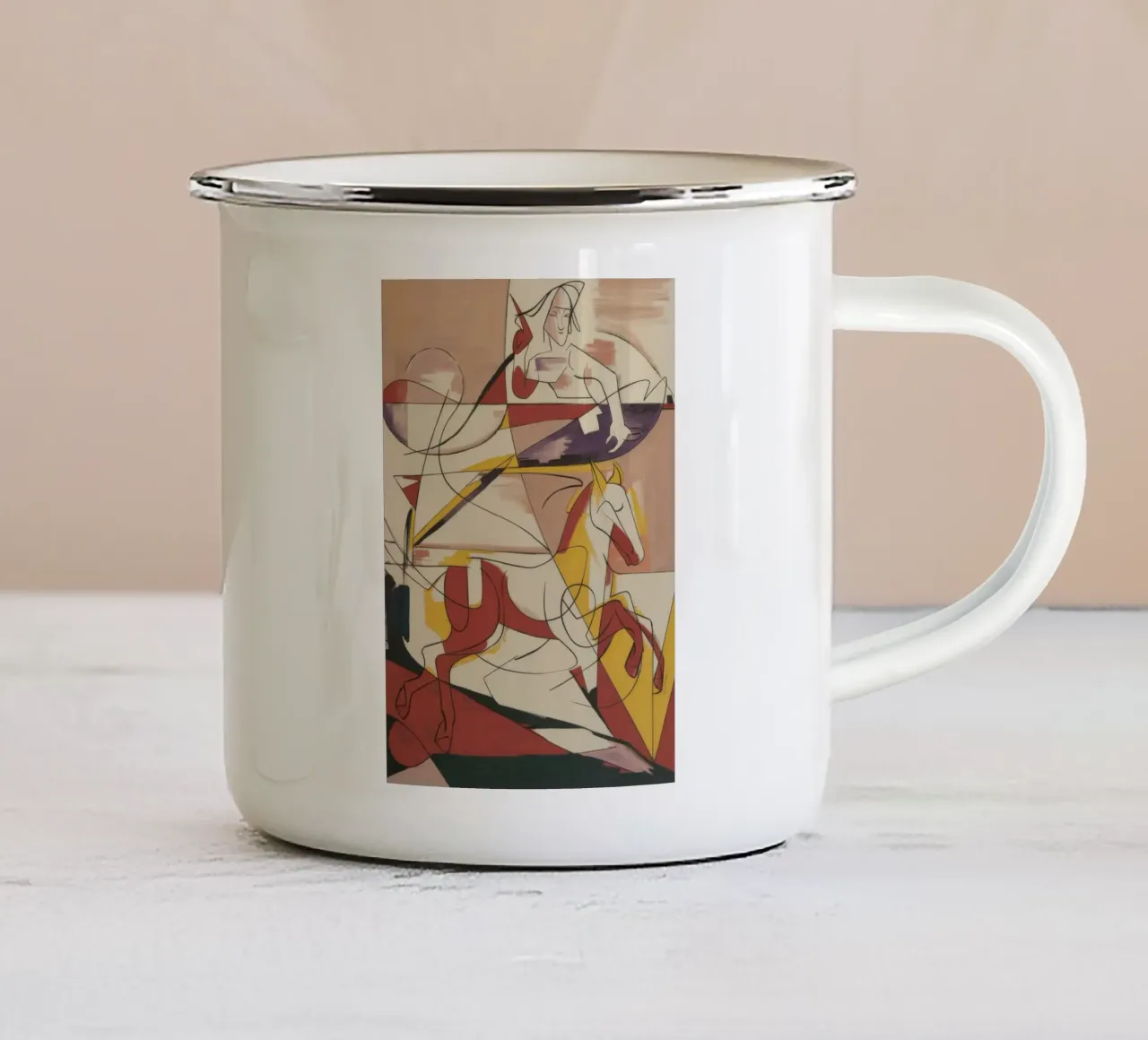 Espressione creativa energica tazza in smalto da Crimson Whisper