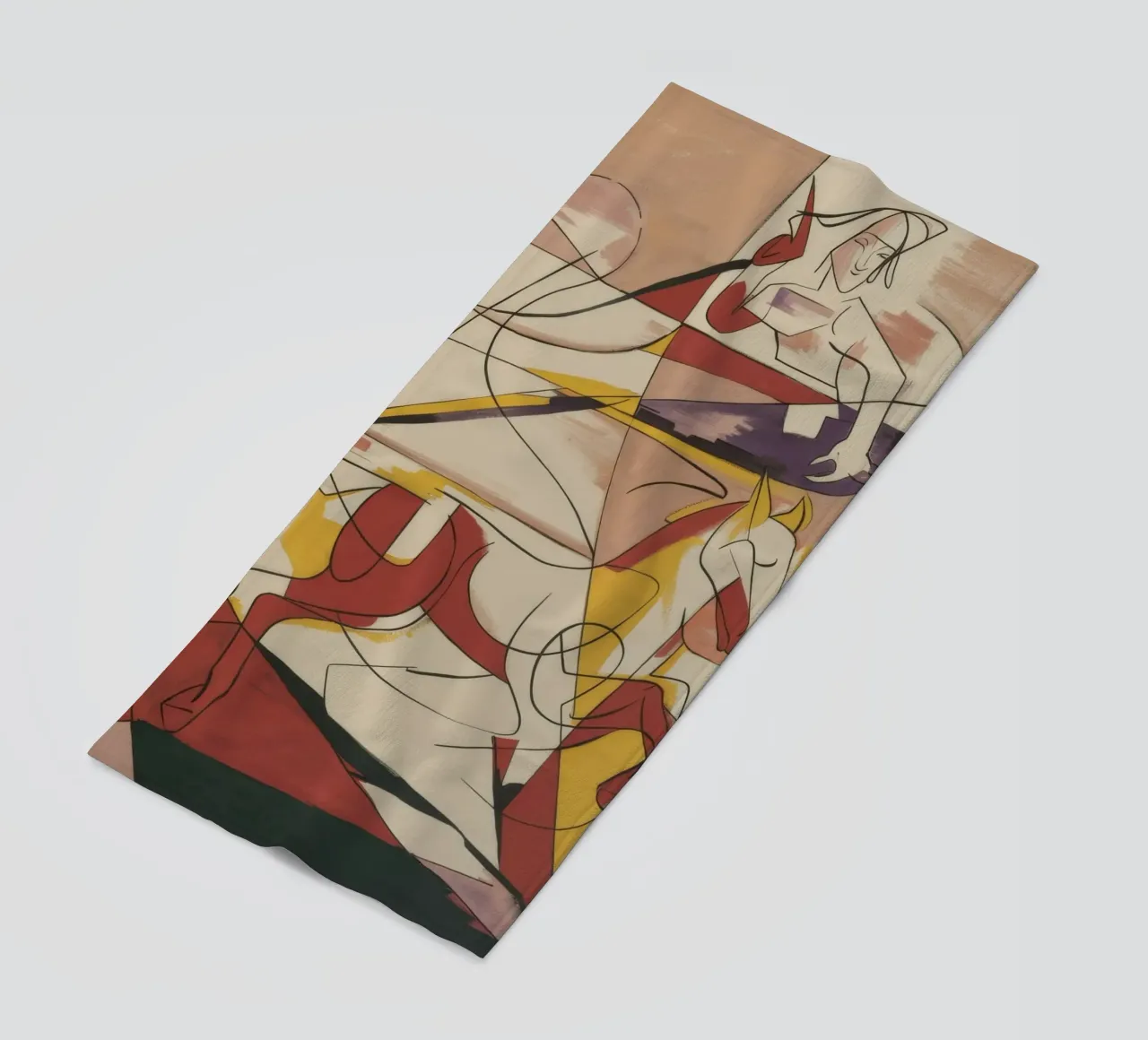 Energieke creatieve expressie strandhanddoek van Crimson Whisper