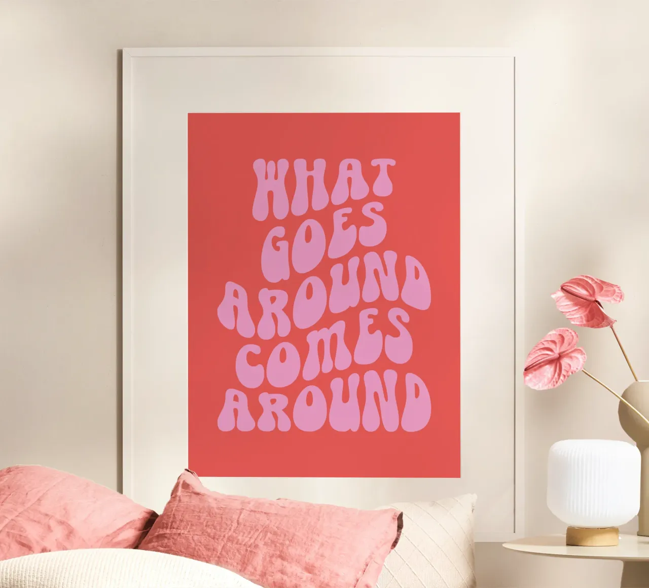 Ciò che gira gira cita (tono rosso) poster da Paigaam Studio