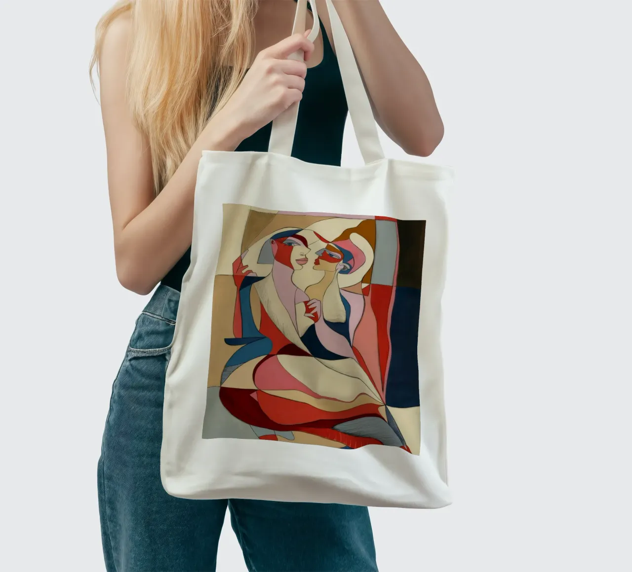 Passionate Artistic Embrace tote bag by Crimson Whisper