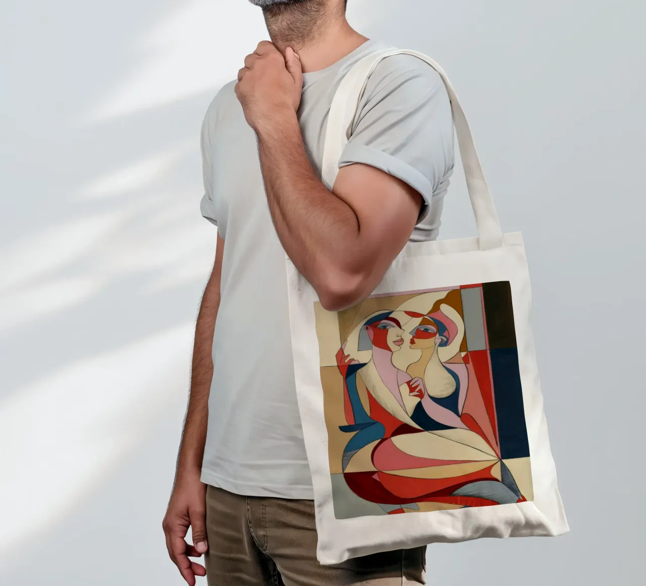 Passionate Artistic Embrace tote bag by Crimson Whisper