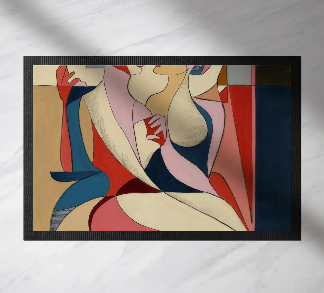 Passionate Artistic Embrace doormat by Crimson Whisper