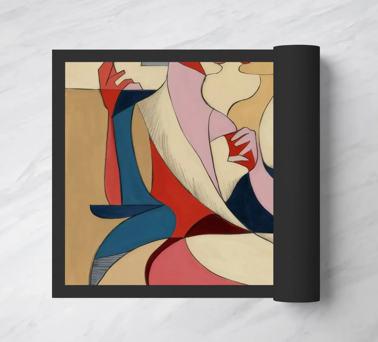 Passionate Artistic Embrace doormat by Crimson Whisper