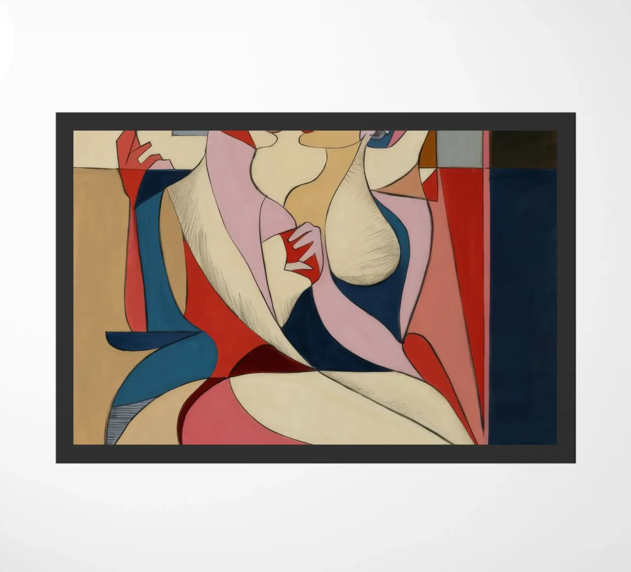 Passionate Artistic Embrace doormat by Crimson Whisper