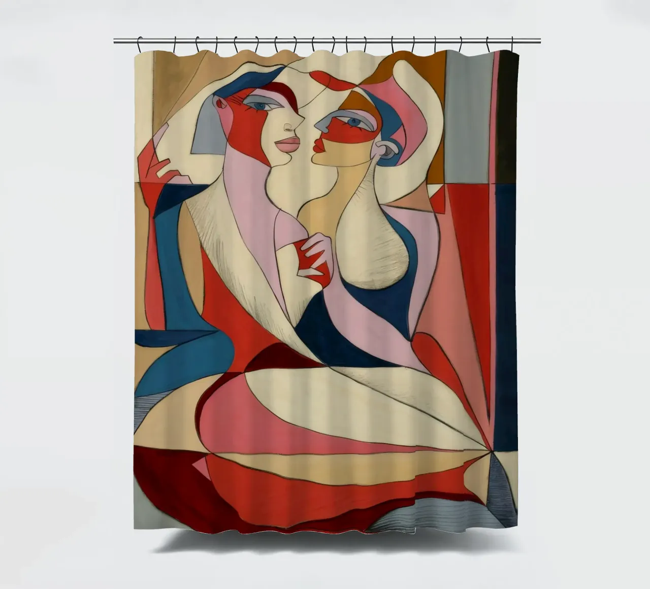 Passionate Artistic Embrace shower curtain by Crimson Whisper