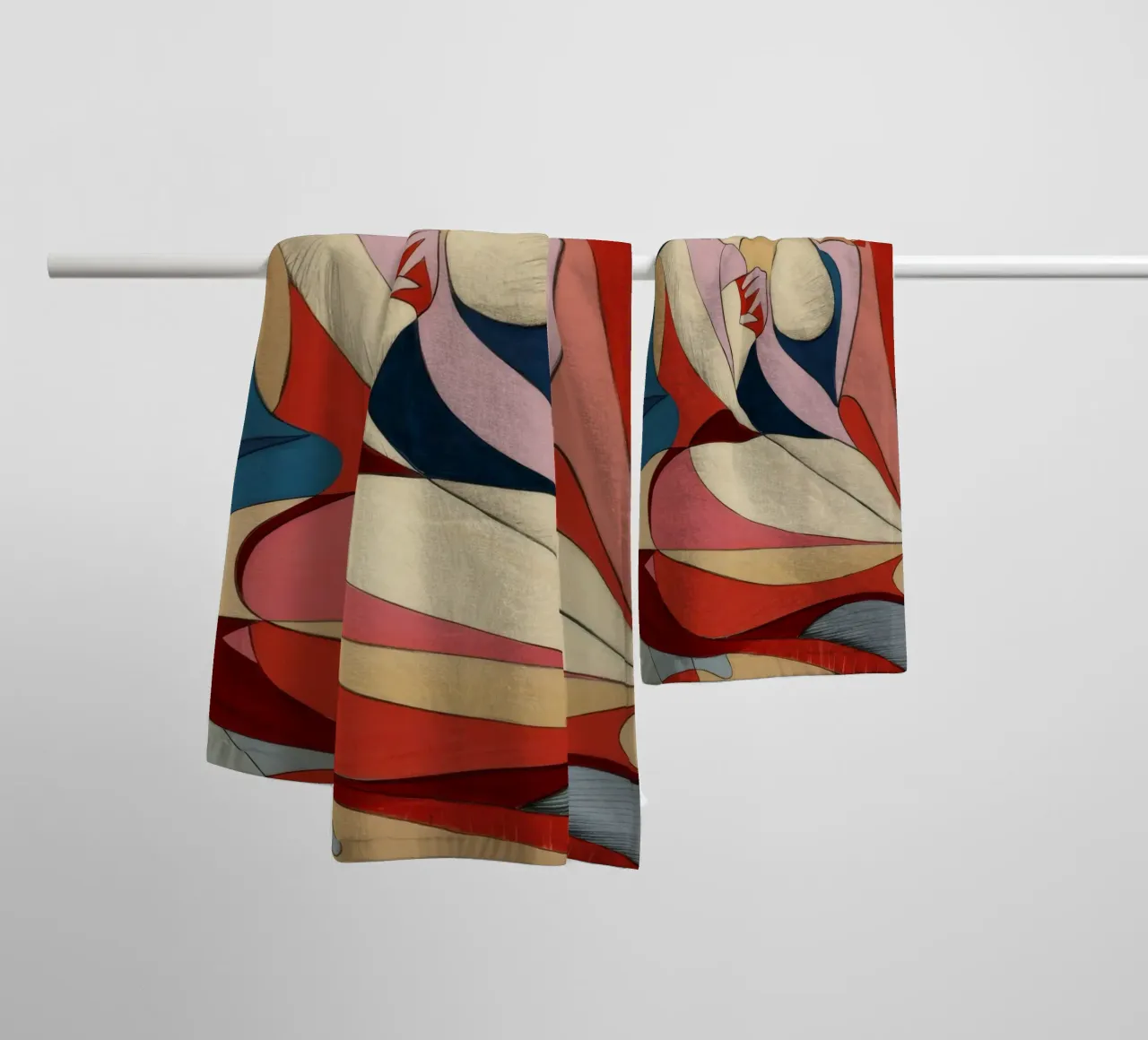 Passionate Artistic Embrace towel by Crimson Whisper