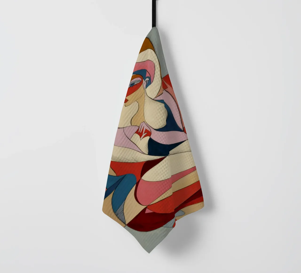 Passionate Artistic Embrace tea towel by Crimson Whisper